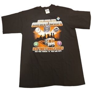 2000 World Series Subway NY Yankees v NY Mets MLB Vtg T-Shirt SZ M Ed Charles